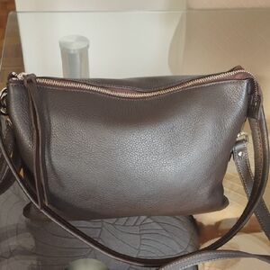 Roots Canada Brown Leather Crossbody Bag/Shoulder Bag